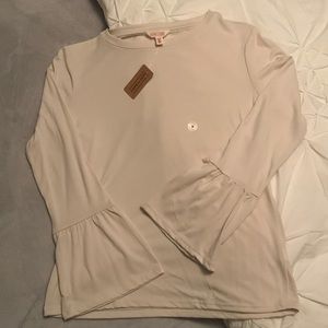 NWT tan bell sleeves long sleeve